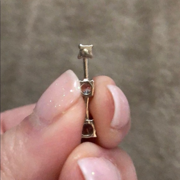 3 Stone (CZ) Earrings - Picture 12 of 14